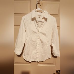 Banana Republic - medium white button up dress shirt
